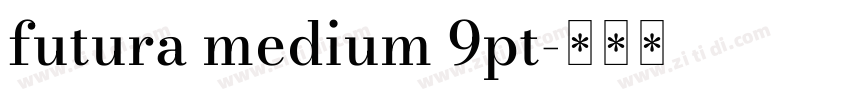 futura medium 9pt字体转换